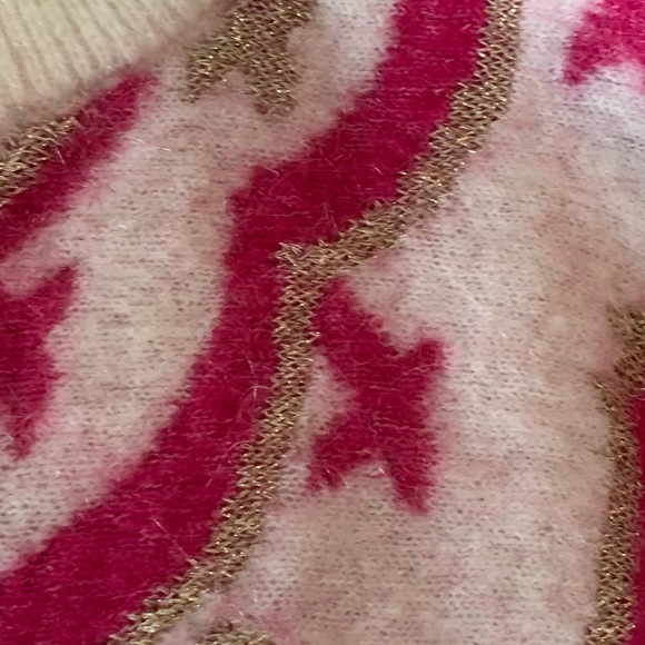 New Sezane Saint Fiacre sweater full button fair isle regency mohair wool - Picture 5 of 11